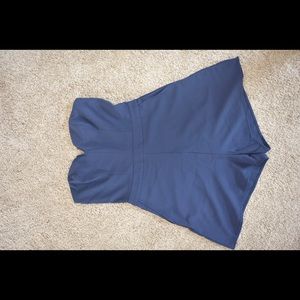 Blue shoulder free romper/jumpsuit (short)